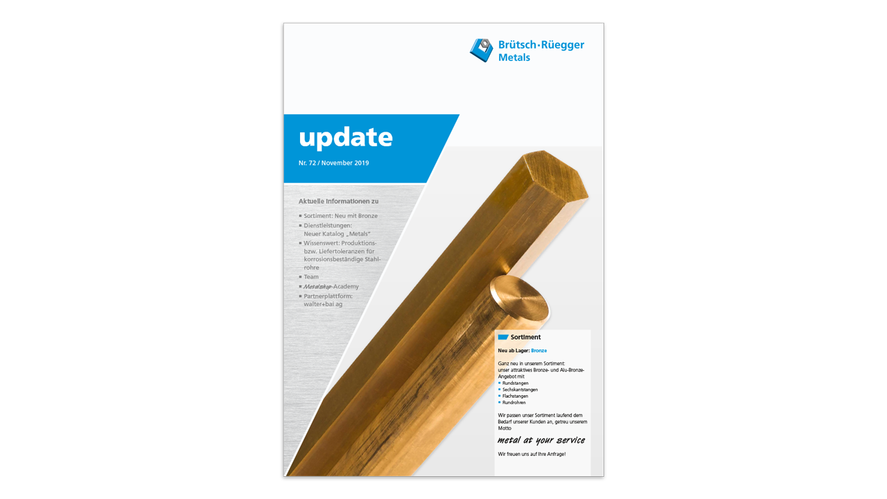 Brütsch/Rüegger Metals AG übernimmt Walter Looser AG